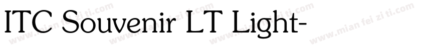 ITC Souvenir LT Light字体转换